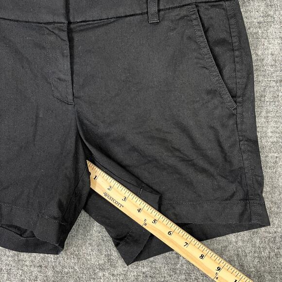 J Crew Womens Classic Chino Shorts 4 Black Cotton Slant Pockets‎ Zip Close - Picture 8 of 11